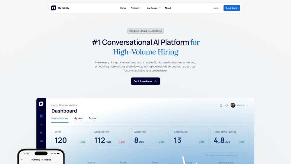 Humanly: Conversational AI for Vetted Hiring & Strategic Insights