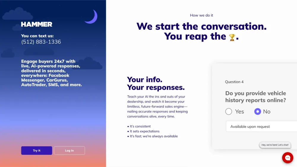 Hammer: AI-Powered Customer Engagement for Car Dealerships