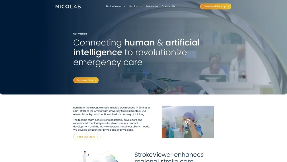 Nicolab: AI Stroke Treatment by StrokeViewer - Timely, Accurate Solutions