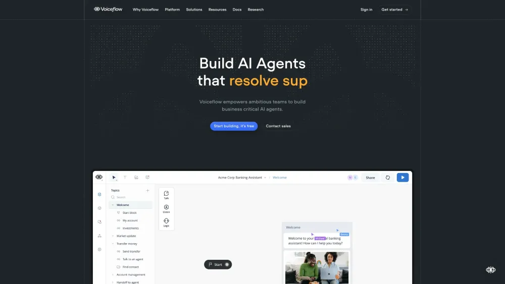 Voiceflow: AI Platform for Teams to Design & Launch Assistants