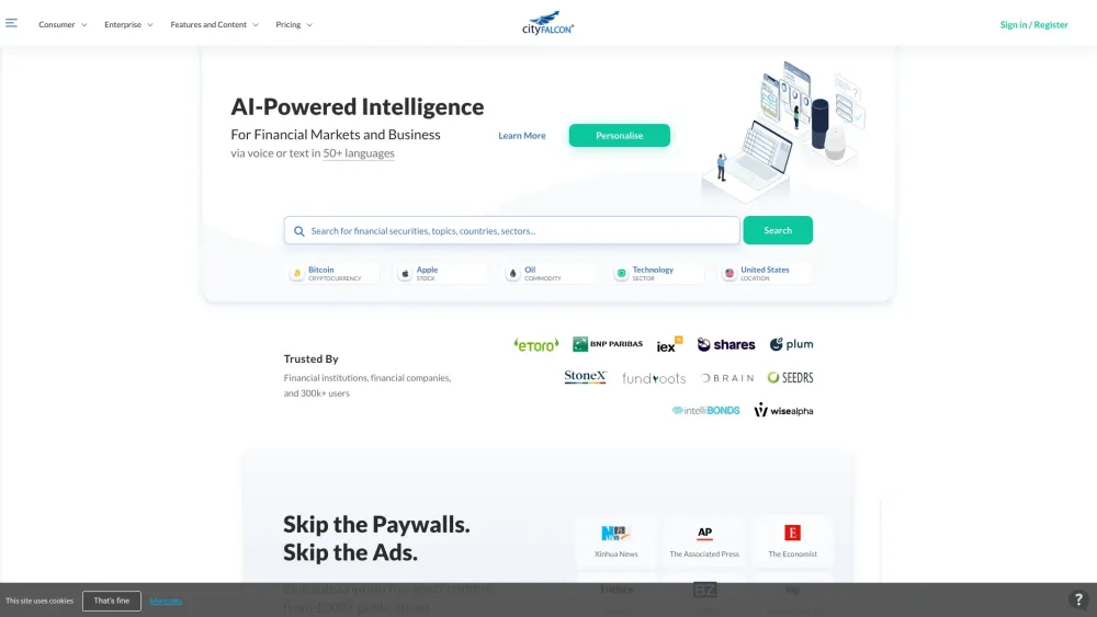 CityFALCON: Personalized Financial News & AI-Driven Intelligence