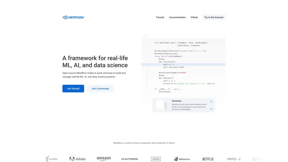 Metaflow: Build & Manage ML, AI & Data Science Projects Efficiently