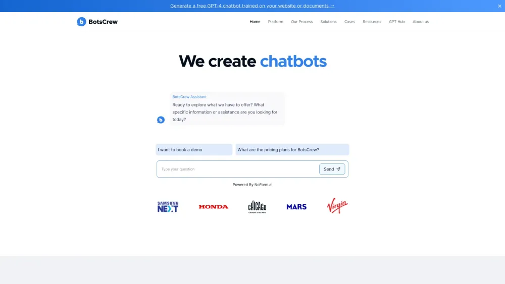 BotsCrew: #1 AI Chatbot Development with Machine Learning