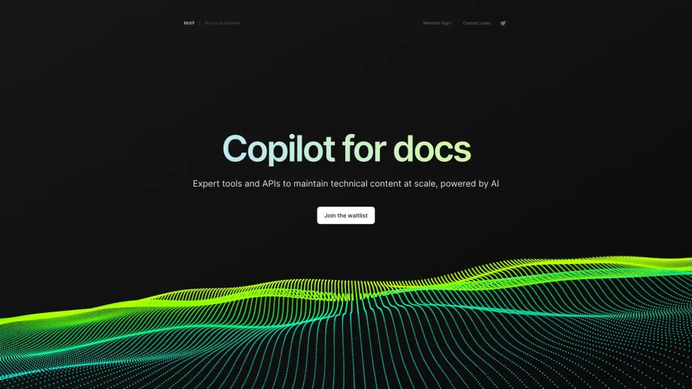 Motif · Copilot for Docs : AI Tools & APIs, Use Cases, Pricing, Reviews