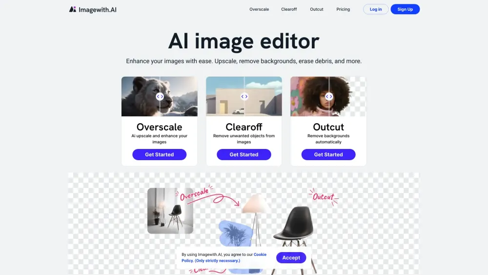 Imagewith.AI: Elevate Your Images with AI Editor, Unlock Possibilities