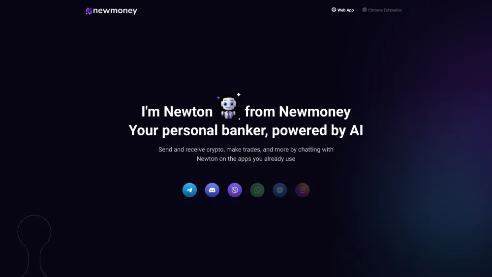 NewMoney's Newton: Easy-to-use Crypto Wallet Powered by AI