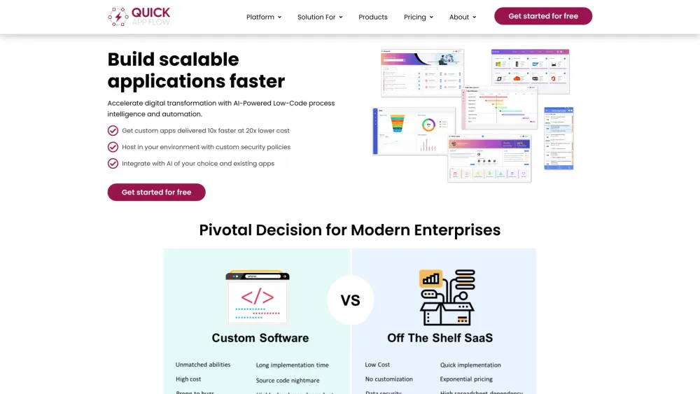 QuickAppFlow: AI-Powered Low Code for Fast, Scalable Enterprise Solutions