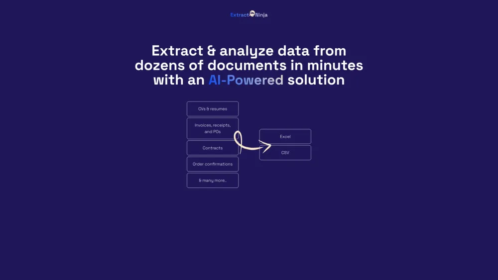 ExtractNinja: Bulk Extract & Analyze Data from PDFs to Excel with GPT