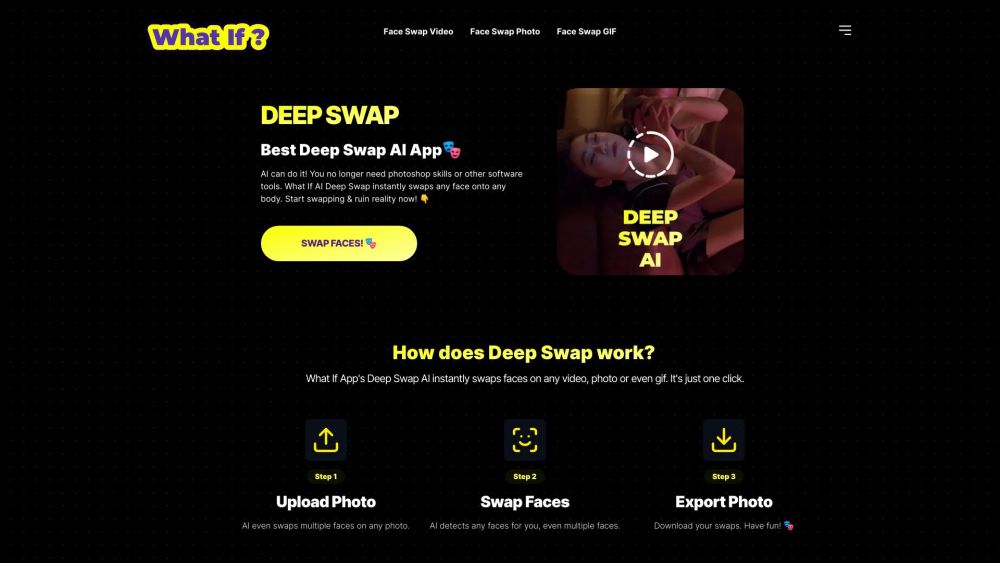 DEEP SWAP: Superior AI for Face Swapping in Videos, Photos, and GIFs