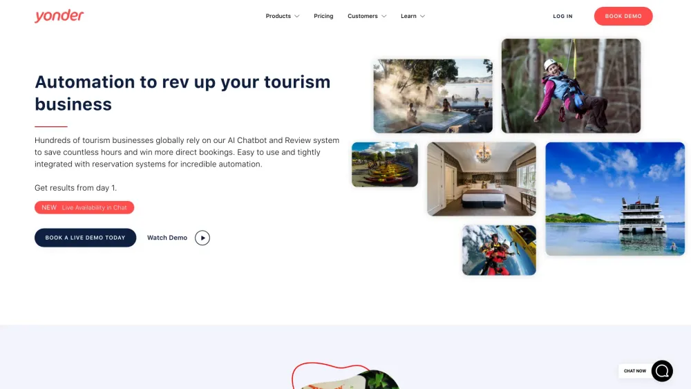 Yonder: Boost Bookings, Automate FAQs, Enhance Reviews with AI Chatbot