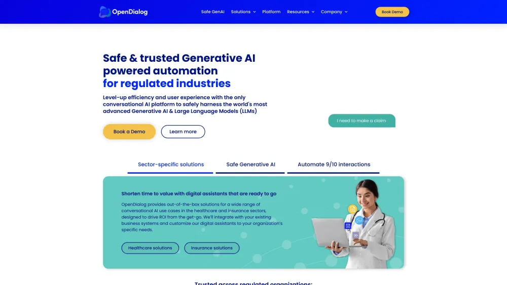 OpenDialog: Powerful Conversational AI for Regulated Sectors