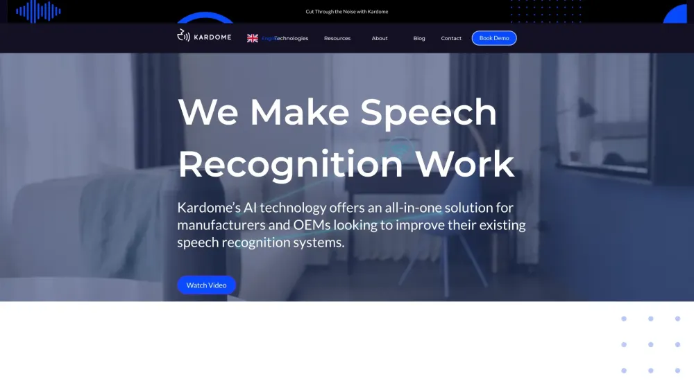 Kardome: Clear Real-Time Voice Commands & Output in Any Environment