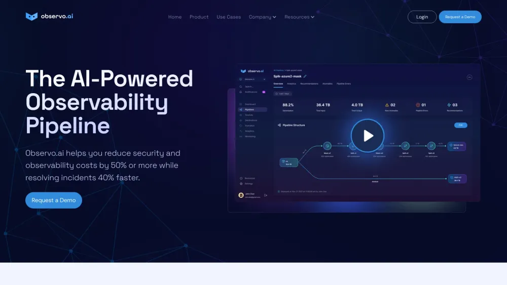 Observo.ai - AI-Powered Observability : Reduce Costs, Resolve Incidents Fast