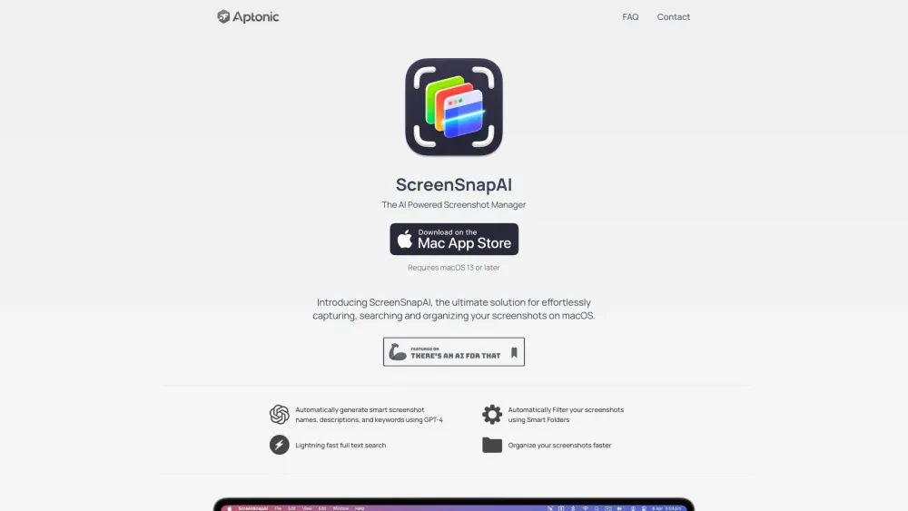 ScreenSnapAI: Capture, Search & Organize Screenshots Effortlessly on macOS