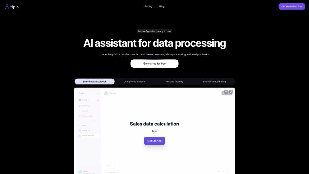 Tipis AI : Advanced AI Assistant for Efficient Data Processing