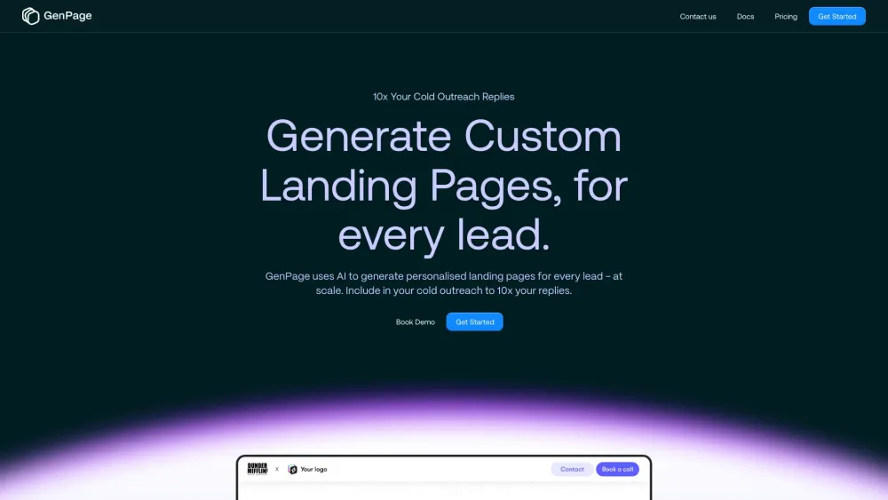 GenPage: Custom Landing Pages for Every Cold Email Lead