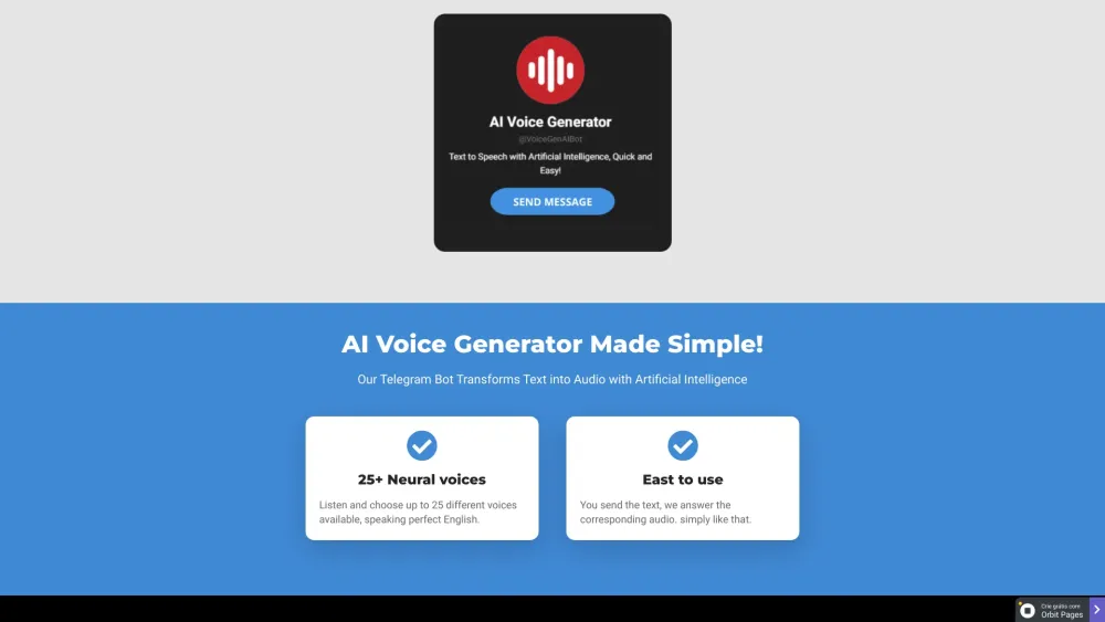 AI Voice Generator: Natural Voiceovers with Text-to-Speech Bot