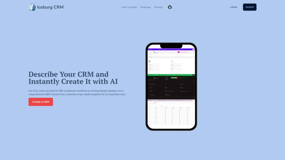 Iceburg CRM: AI-Powered Custom CRM for Efficient Business and AI Integration