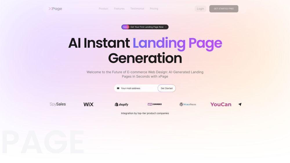 xPage - AI Ecommerce Landing Page Generator: High-Converting Pages & Dropshipping