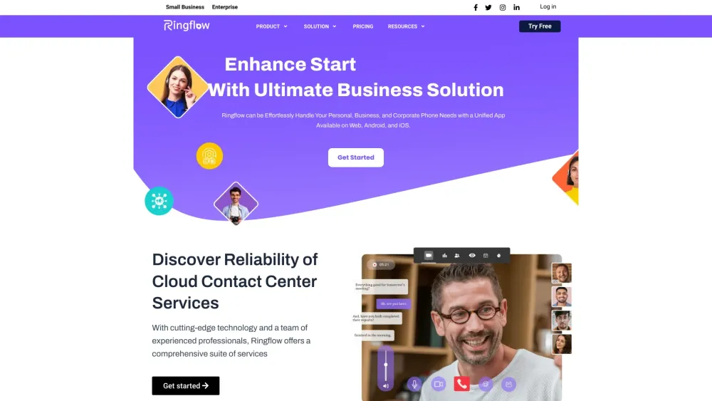 RingFlow: Cloud Platform for Streamlined Business Communication