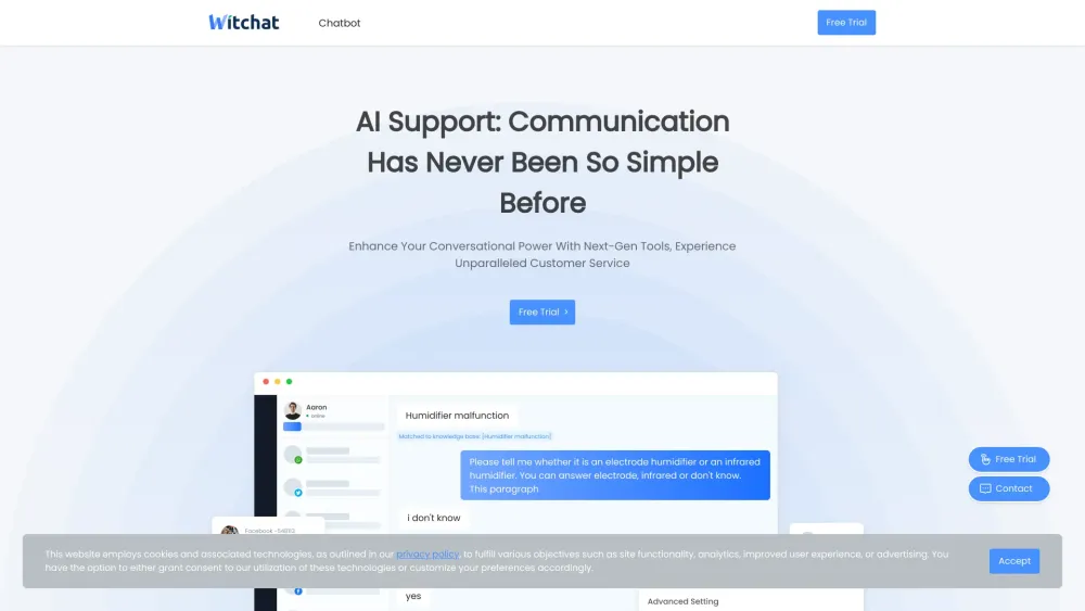 WitChat: AI Chatbot for Customer Service & Task Assistance