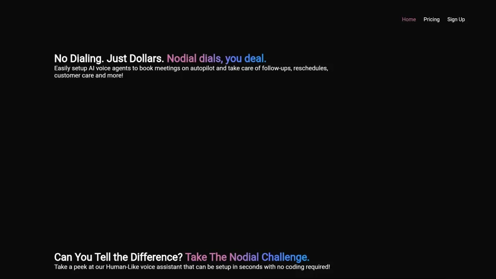 nodial.io: AI Voicebot for Bookings & Calls - No Coding, Auto Setup