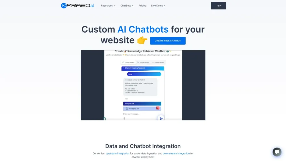 KaraboAI: Custom AI Chatbots for Service, E-commerce, and Management