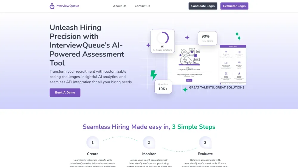 InterviewQueue: Customizable Online Screening & Insightful Analytics