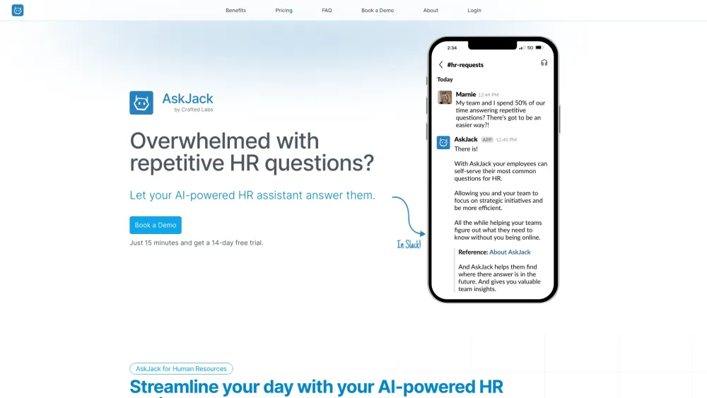 AskJack: AI-Powered Slack HR Assistant for Streamlined Strategic Growth