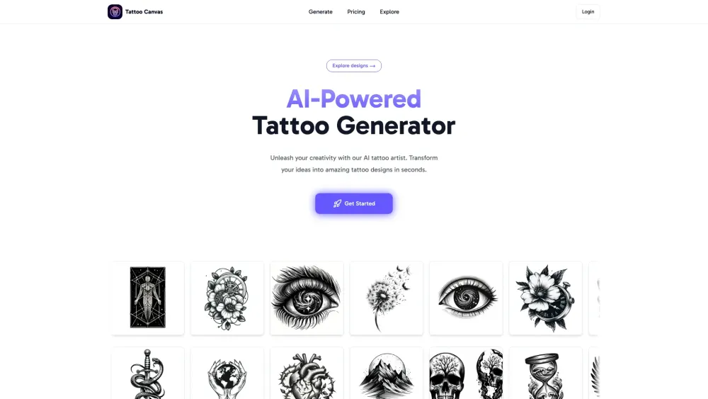 Tattoo Canvas: AI-Powered Custom Designs - Unleash Creativity Instantly