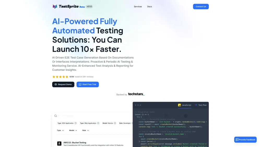 TestSprite: AI-Powered End-to-End Testing for Quality Assurance