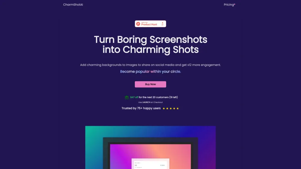 Charm Shot AI: Add Charming Backgrounds, Boost Social Media Engagement