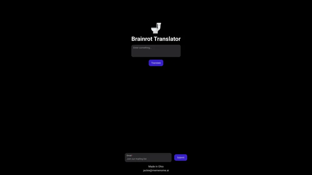 Brainrot: Website Translating Text to TikTok Lingo with Audio