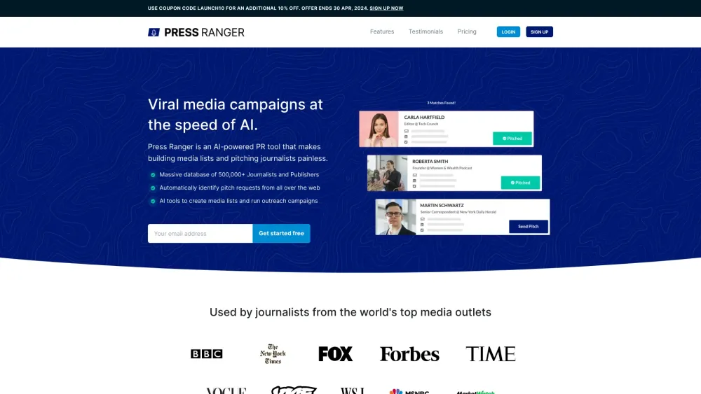 Press Ranger: AI-Powered PR Tool for Effortless Media Campaigns