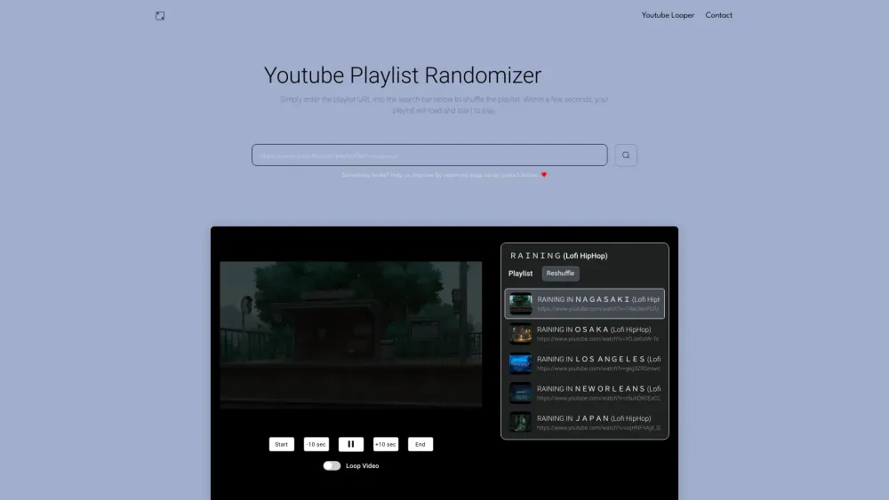 YouTube Playlist Randomizer: Shuffle & Play Ad-Free Online