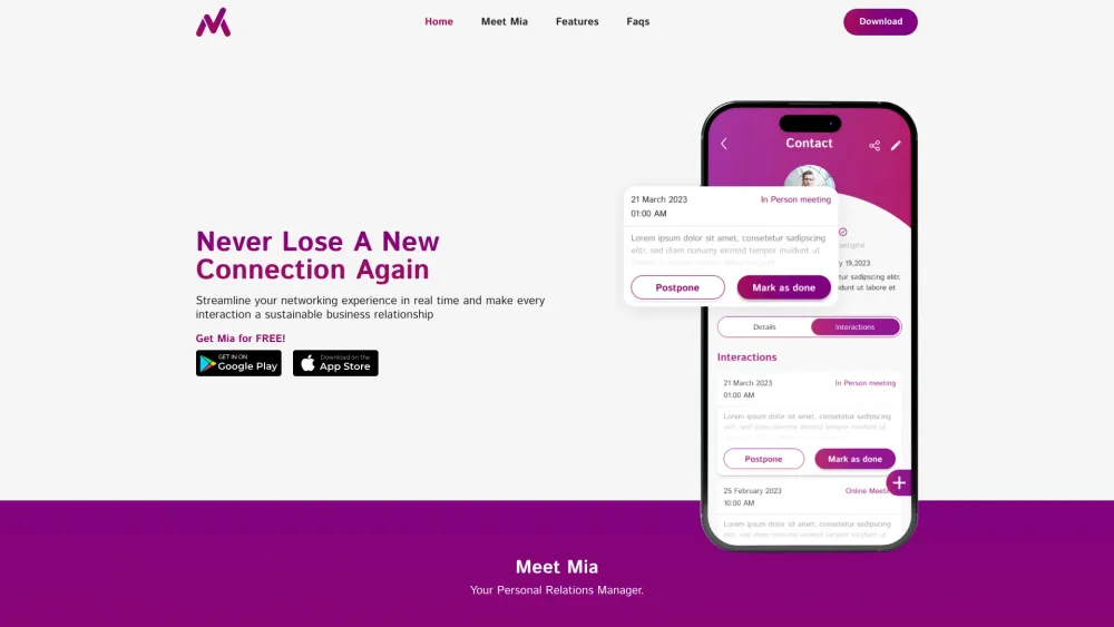 Personal Relations Manager: Networking, Business Meetings, Social Interactions