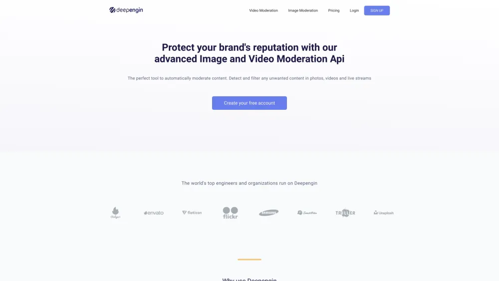 DeepEngin: Automated Content Moderation API to Protect Brand Reputation