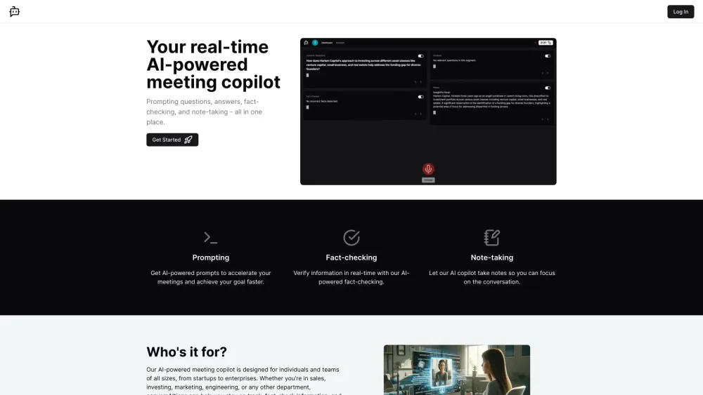 ConversAItions: AI Copilot - Real-Time Prompts, Notes, Fact-Checking