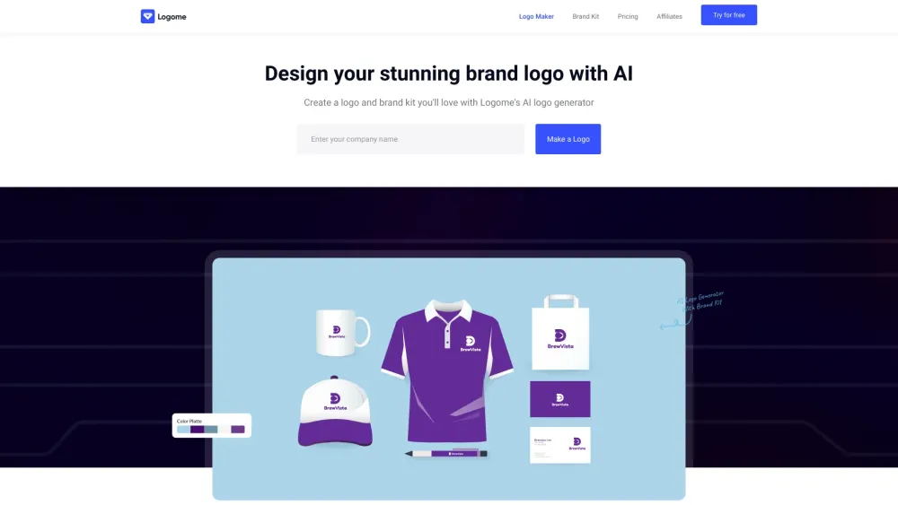 Logome: Craft Ideal Logo & Brand Kit in Seconds with AI