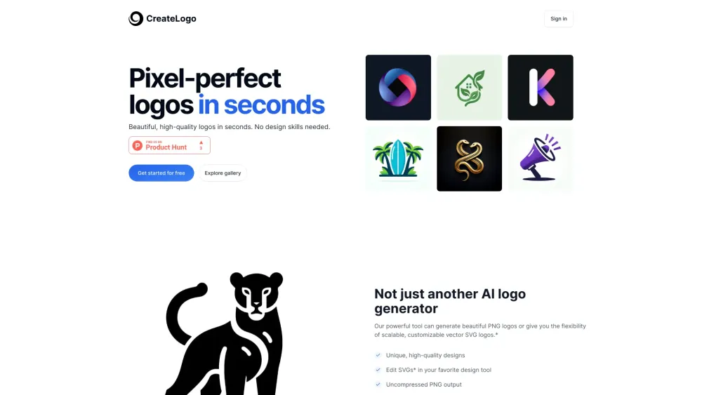 CreateLogo: AI Generator for Custom Logos in Various Unique Styles