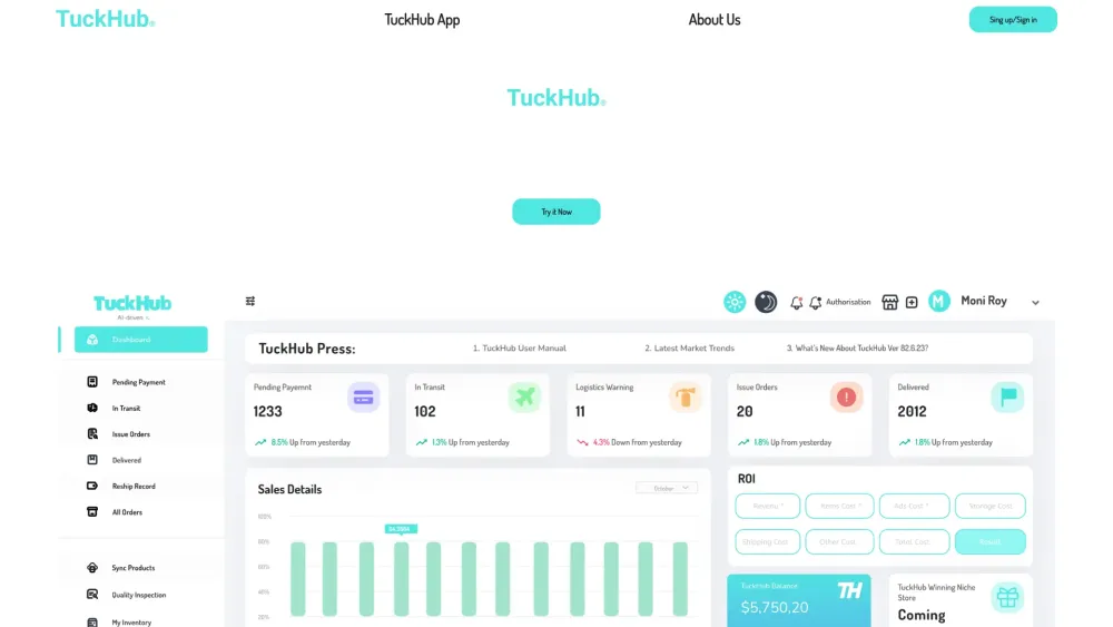 TuckHub: AI-Powered Dropshipping App - Revolutionizing E-commerce