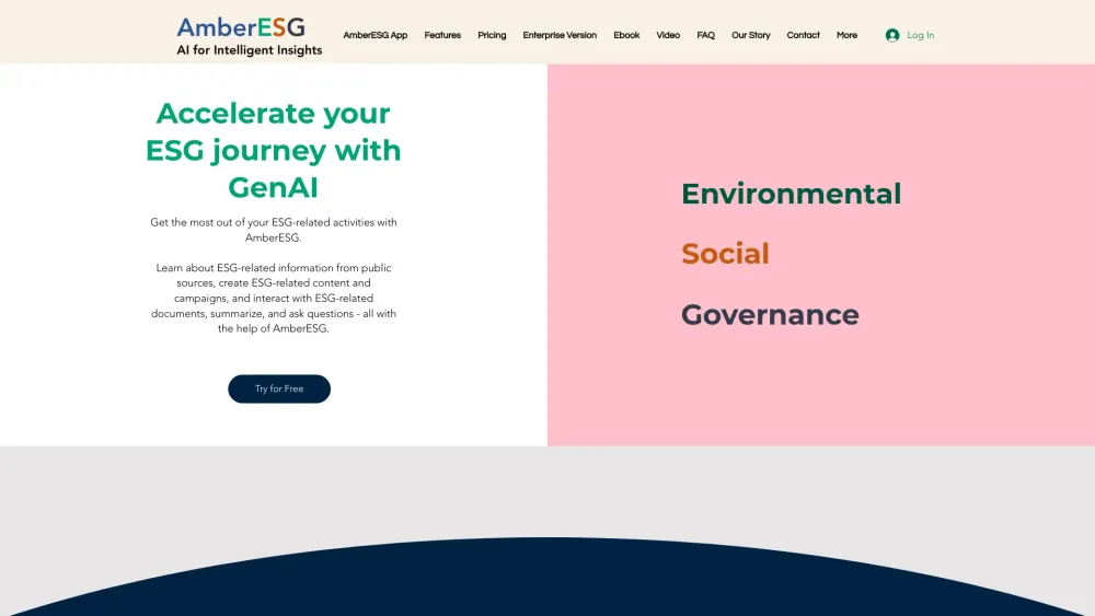 AmberESG: ESG Info, Content Creation, Interaction & Queries