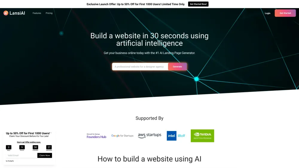 LansiAI: Build Websites in 30 Seconds with AI Magic!