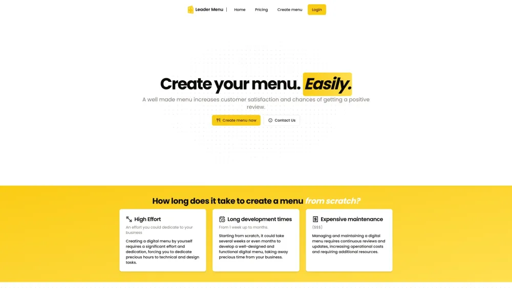 Leader Menu: Create Amazing Menus Effortlessly with AI Features