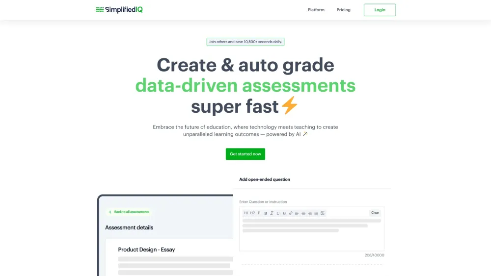 SimplifiedIQ: Swift Creation & Auto-Grading of Data Assessments - Super Fast