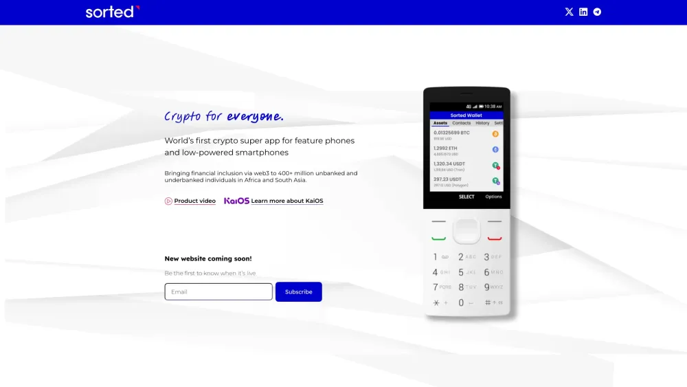 Sorted Wallet: First and Only Crypto Wallet for Feature Phones