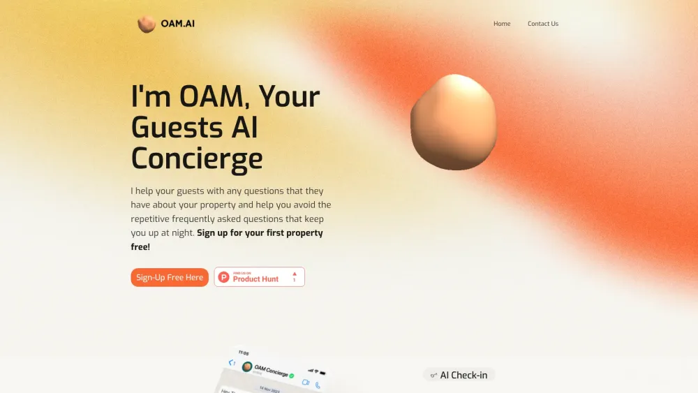 OAM AI: AI Concierge For Rentals, Assisting Guests, Reducing Queries