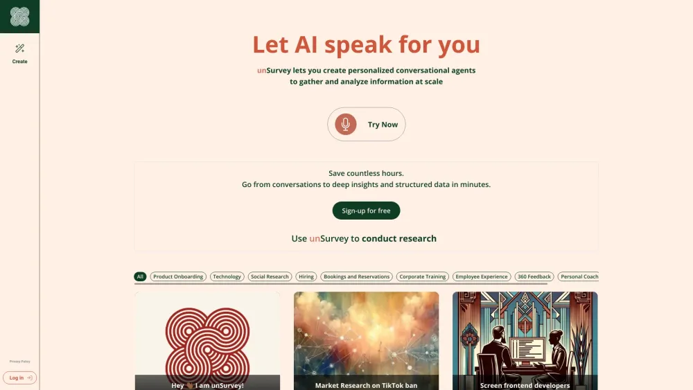 unSurvey: AI-Powered Personalized Conversations & High-Quality Insights