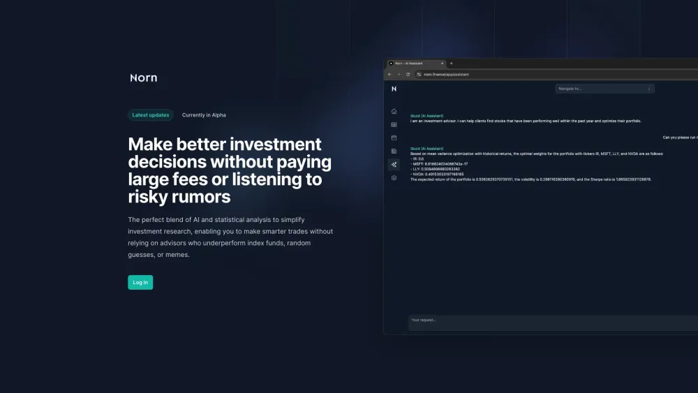 Norn: AI-Driven Investment Research with Quantitative Analysis - Smarter Trades