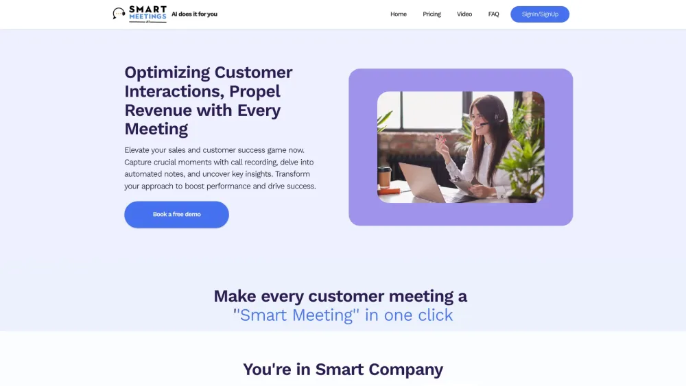 SmartMeetings.ai: AI Tool for Note-taking, Recording & Summaries